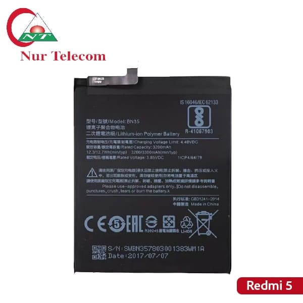 Xiaomi Redmi 5 Battery Price in Bangladesh