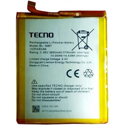 Original Tecno Camon 17P Battery price in Bangladesh