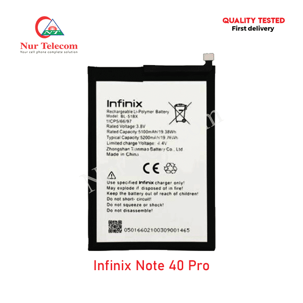 Infinix Note 40 Pro Battery Price in Bangladesh