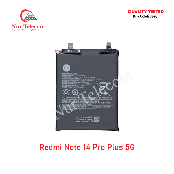 Original Xiaomi Redmi Note 14 Pro Plus 5G Battery Price in Bangladesh