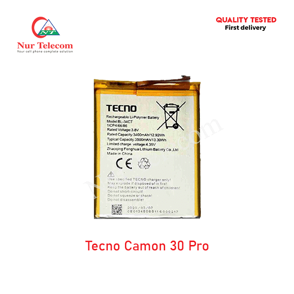 Tecno Spark 30 Pro Battery Price in Bangladesh