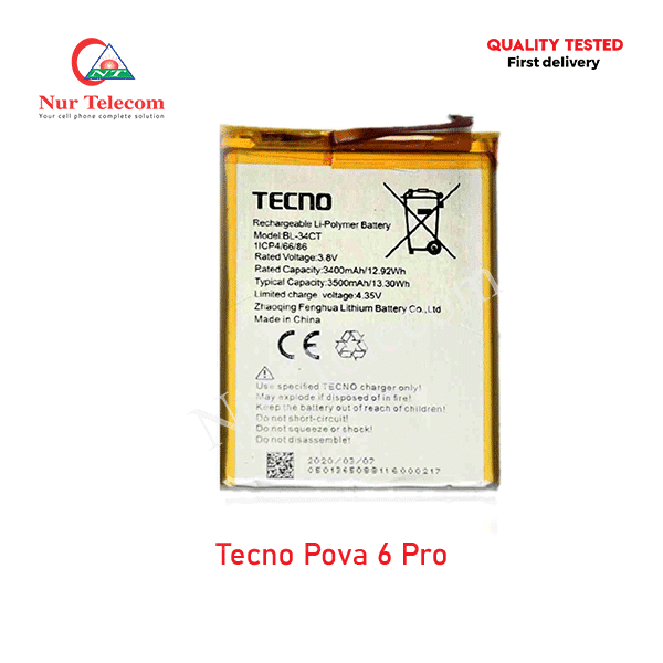 Tecno Pova 6 Pro Battery Price in Bangladesh