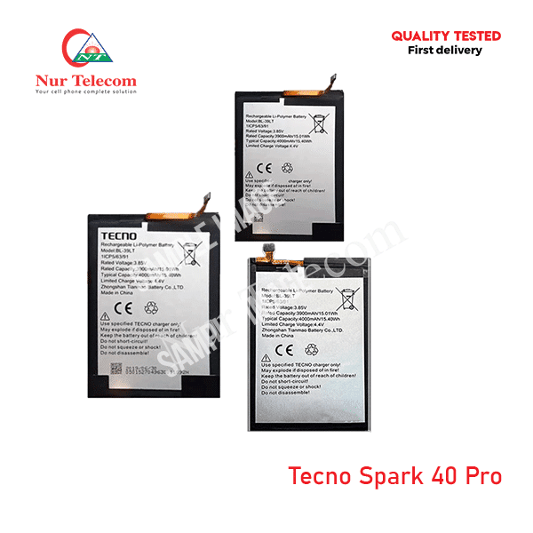 Tecno Spark 40 Pro Battery Price in Bangladesh