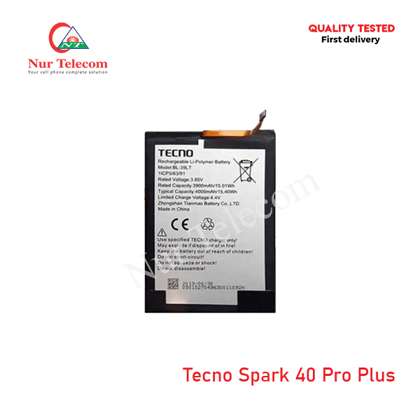 Tecno Spark 40 Pro Plus Battery Price in Bangladesh