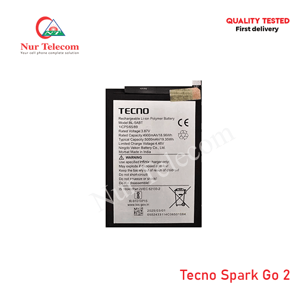 Tecno Spark Go 2 Battery Price in Bangladesh