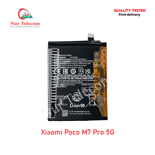 Xiaomi Poco M7 Pro 5G Battery Price in Bangladesh