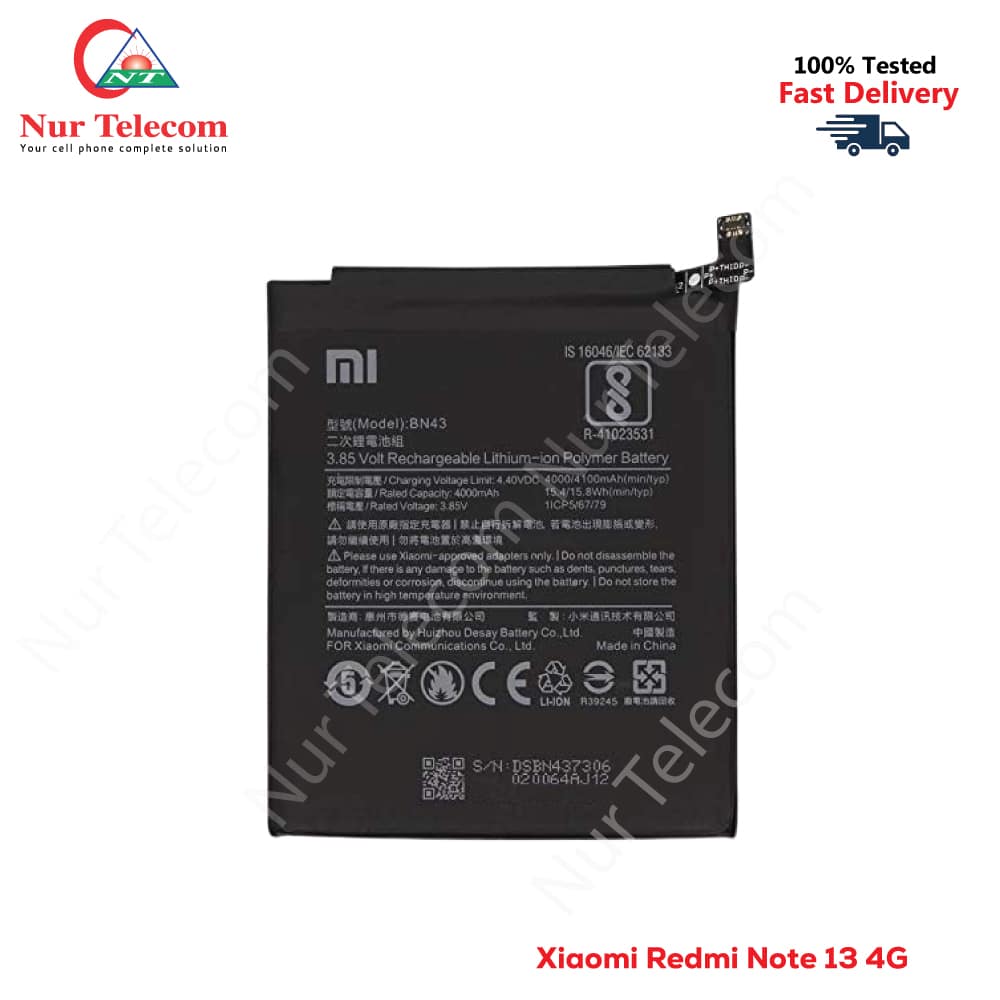 Xiaomi Redmi Note 13 4G Battery Price in Bangladesh