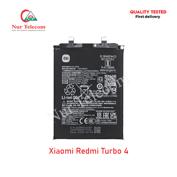 Xiaomi Redmi Turbo 4 Battery Price in Bangladesh
