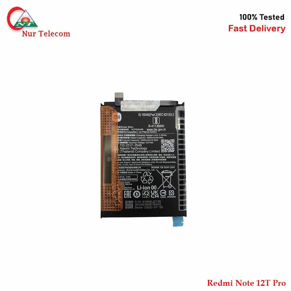 Xiaomi Redmi Note 12T Pro Battery Price in Bangladesh