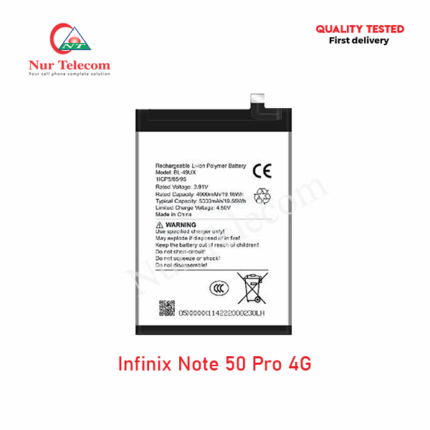 Infinix Note 50 Pro 4G Battery