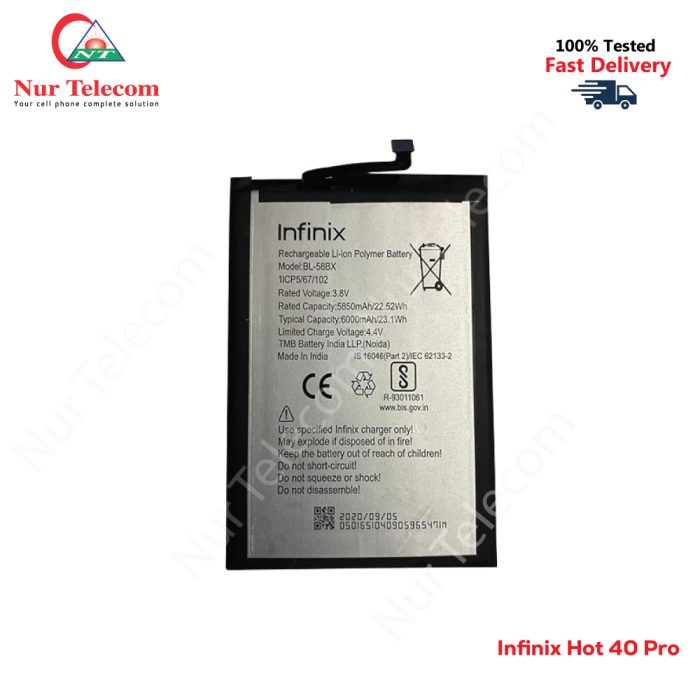 Infinix Hot 40 Pro Battery Price In BD