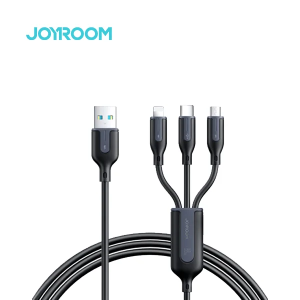 JOYROOM A15 66W USB-A to 3-in-1 Braided Fast Charging Cable