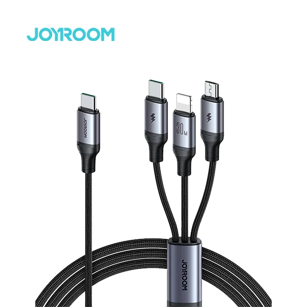 Joyroom A21 30W PD 3-in-1 Braided Fast Charging Cable