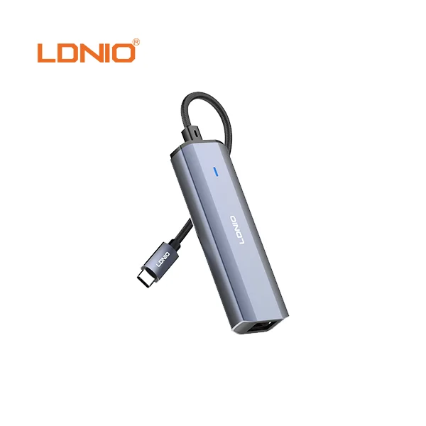 LDNIO Ds-124c Type-C to USB 3 4-in-1 Hub Adapter