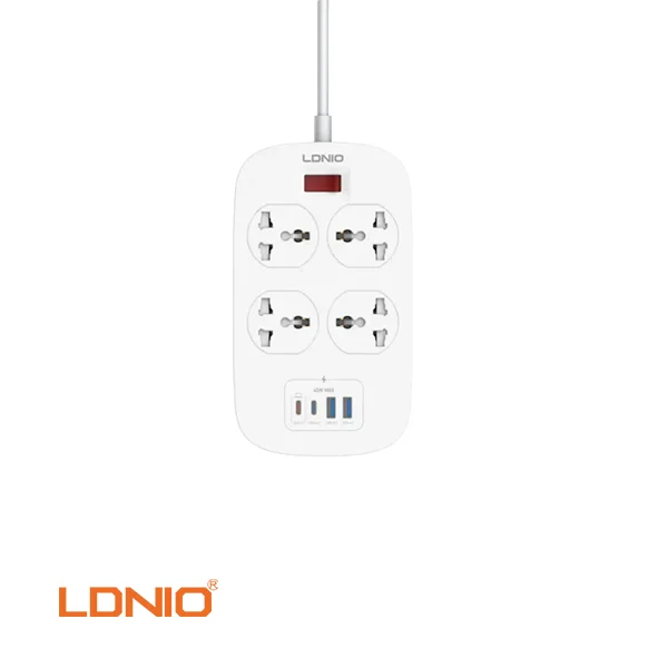 LDNIO SC4407C Universal Outlet 45W USB Power Strip with 4 AC outlets