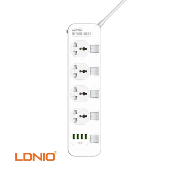 Ldnio SC4408C 4AC Power Socket with 4USB Power Strip