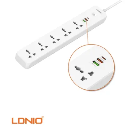 Ldnio SC5319 5 AC with 3 USB Multi Socket Extension Lead Power Socket