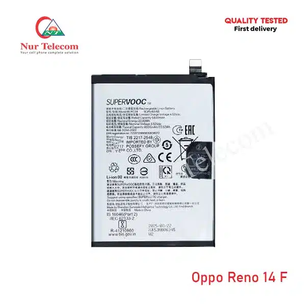 Oppo Reno 14 F Battery