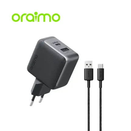 Oraimo OCW-7331E+C54 PowerGaN 33 Pro GaN Dual Port 33W Charger With Type-C Cable