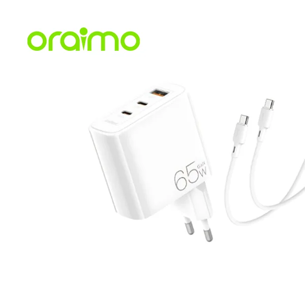 Oraimo OCW-E103T Power Gan 65W Charger Adapter