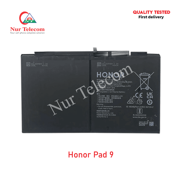 Honor Pad 9 battery Price