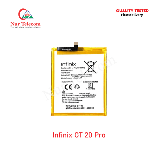 Infinix GT 20 Pro Battery Price in Bangladesh