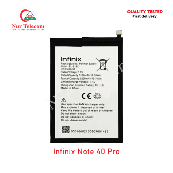 Infinix Note 40 Pro Battery Price in Bangladesh