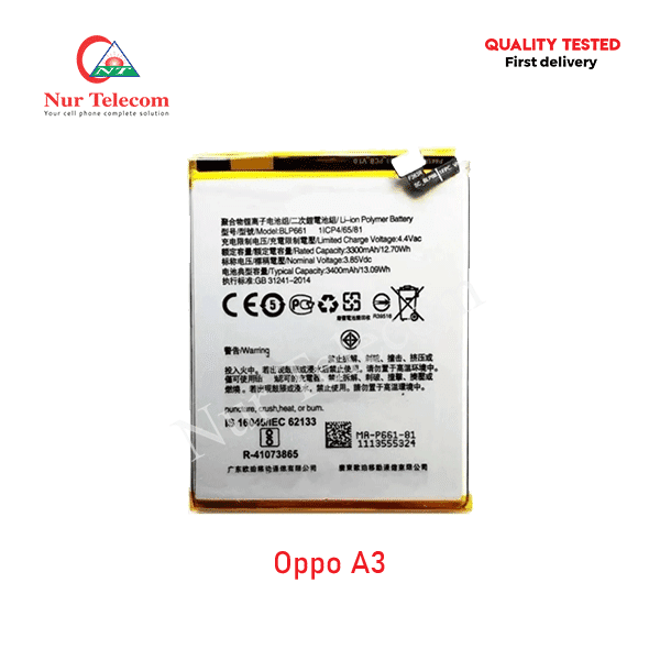 Oppo A3 Battery Price