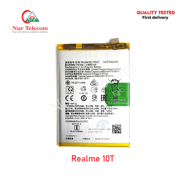 Realme 10T Battery Price