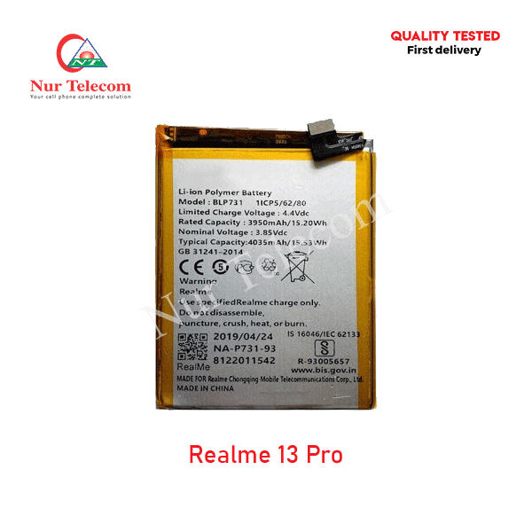 Realme 13 Pro Battery Price