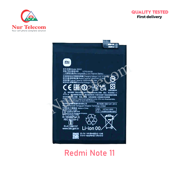 Xiaomi Redmi Note 11 Battery