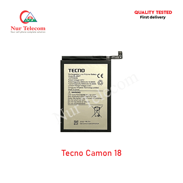 Tecno Camon 18 Battery Price