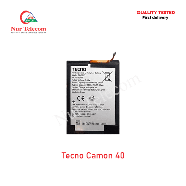 Tecno Camon 40 Battery Price