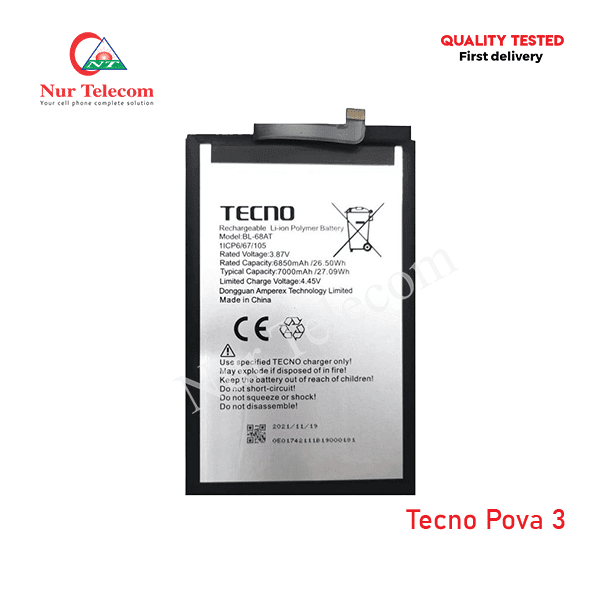 Tecno Pova 3 Battery
