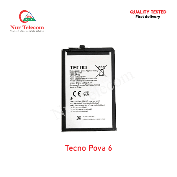 Tecno Pova 6 Battery Price