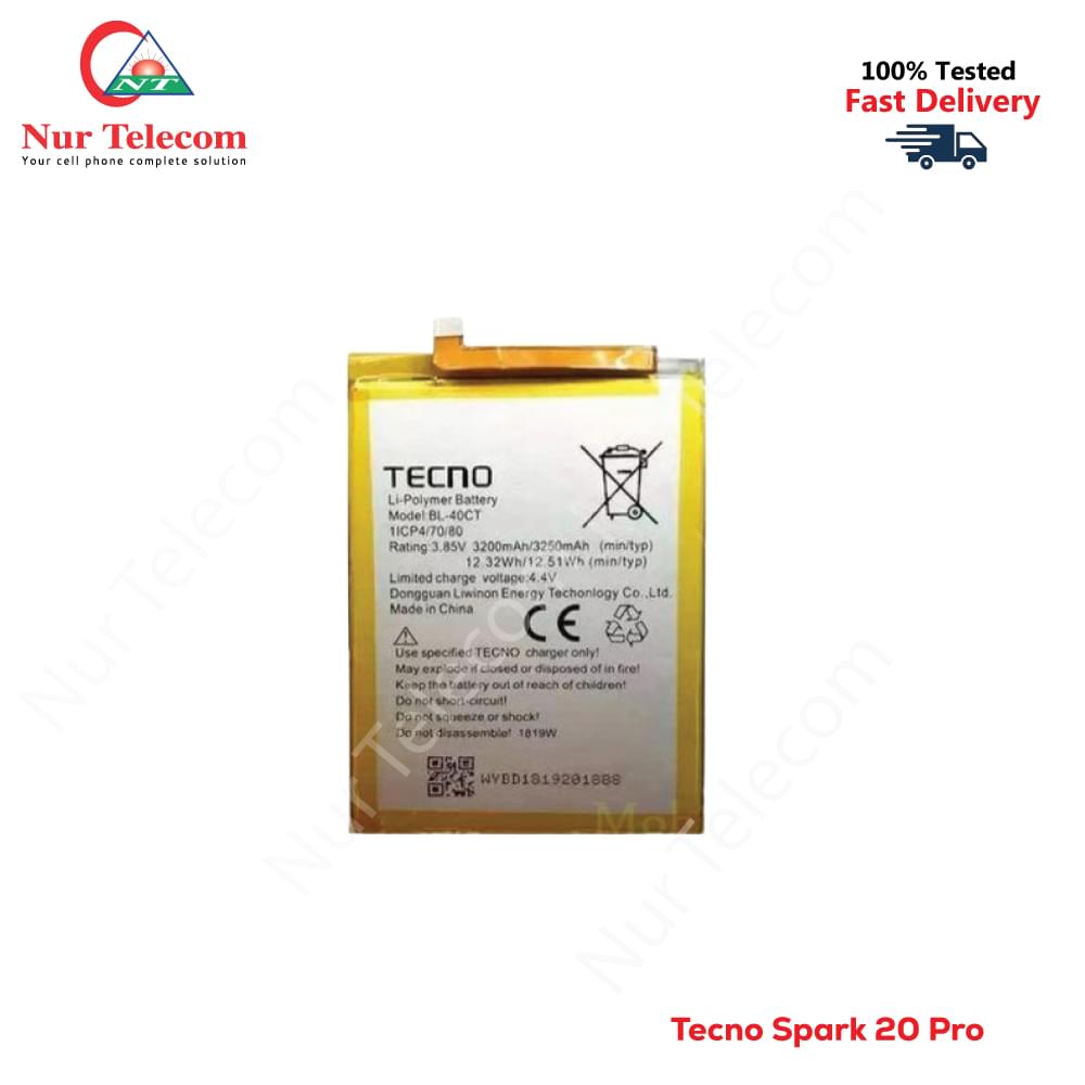 Tecno Spark 20 Pro Battery Price In BD