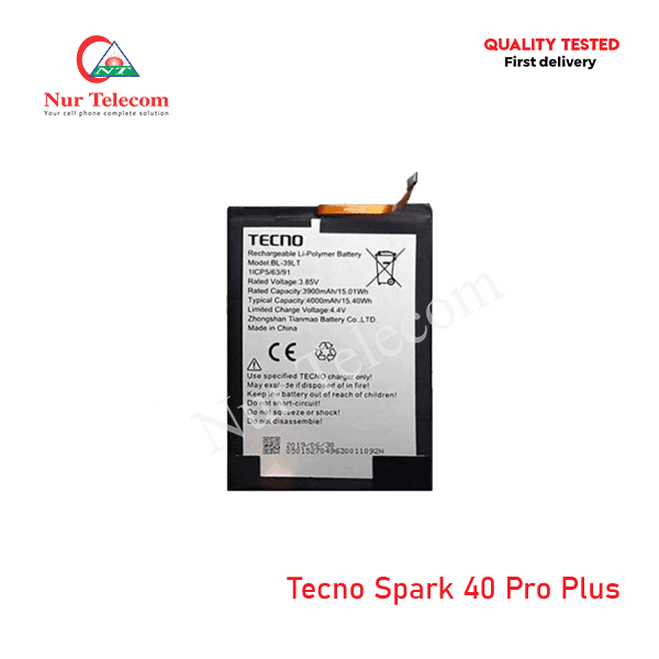 Buy Tecno Spark 40 Pro Plus Battery in Bangladesh