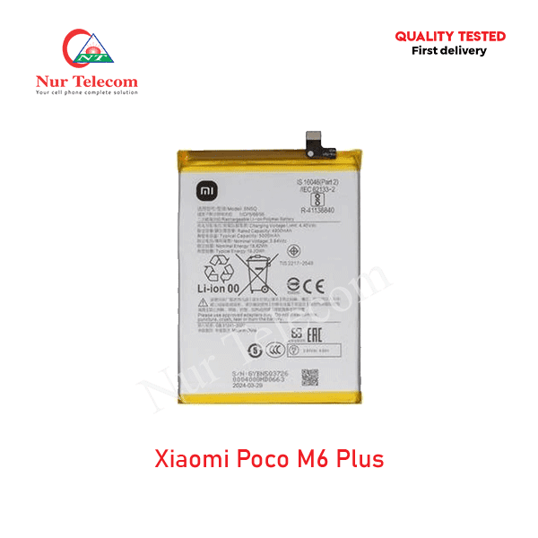 Poco M6 Plus Battery Price