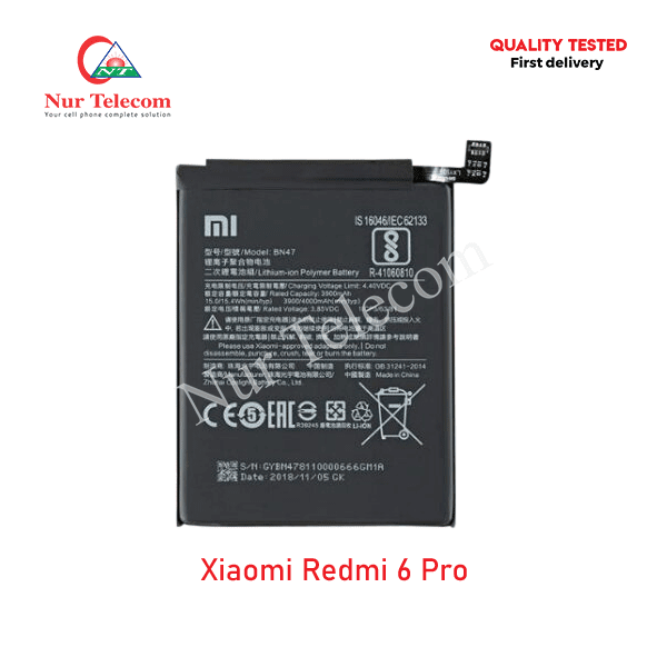 Redmi 6 Pro Battery Price in Bangladesh