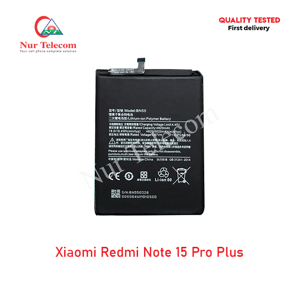 Xiaomi Redmi Note 15 Pro Plus Battery