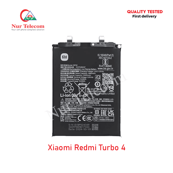Redmi Turbo 4 Battery Price