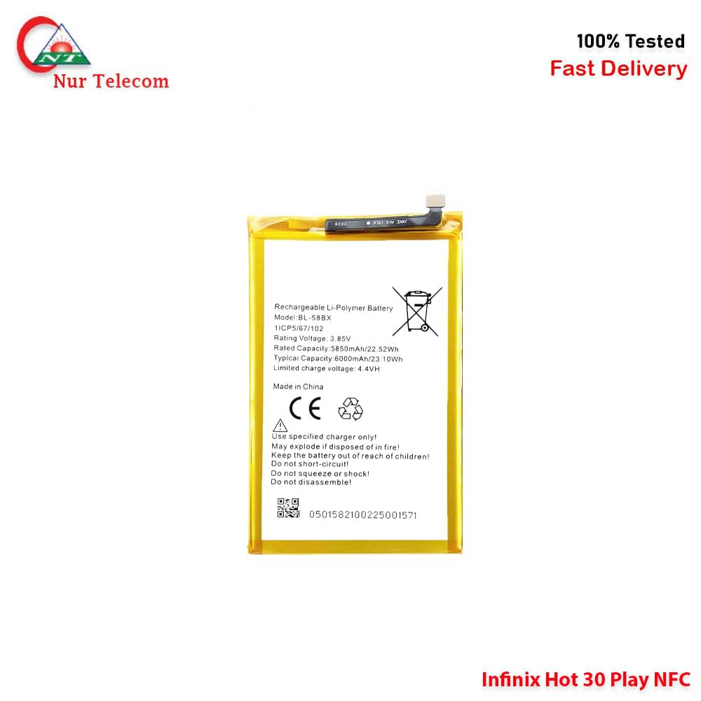infinix hot 30 play nfc battery Infinix Hot 30 Play NFC Battery Price In bd
