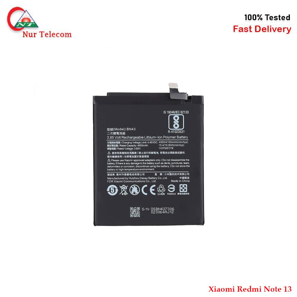 Xiaomi Redmi Note 13 Battery Price In bd