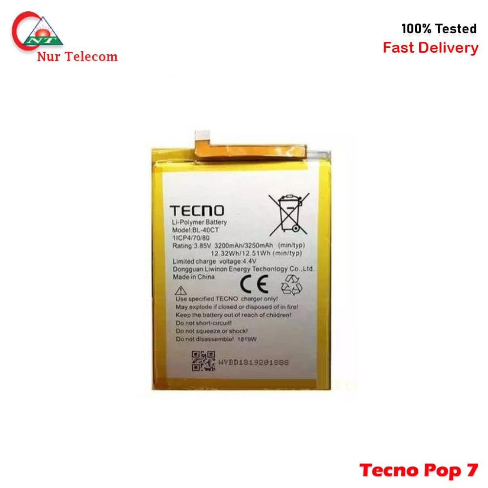 Tecno Pop 7 Battery Price In Bd