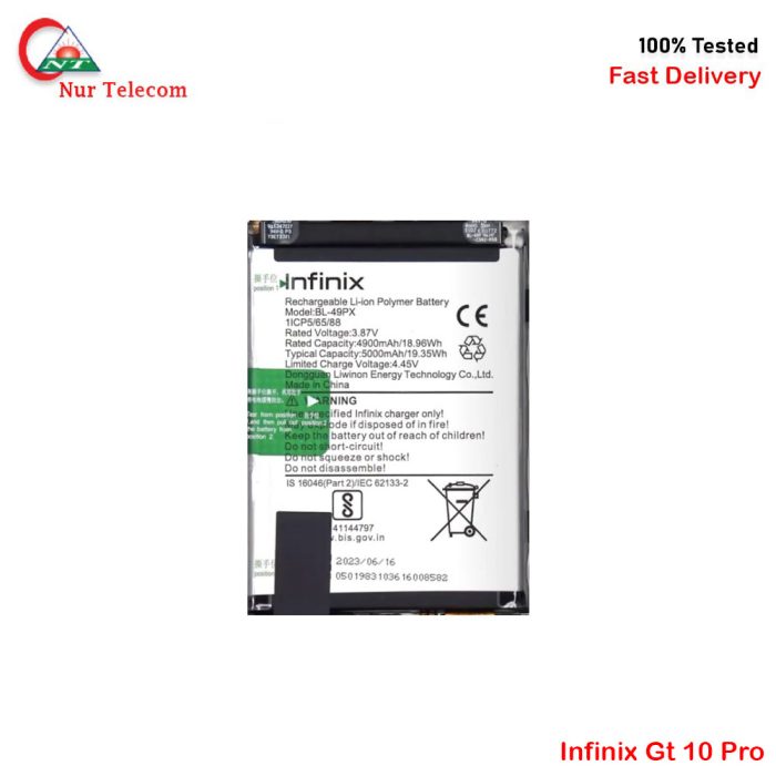 Infinix GT 10 Pro Battery Price In bd