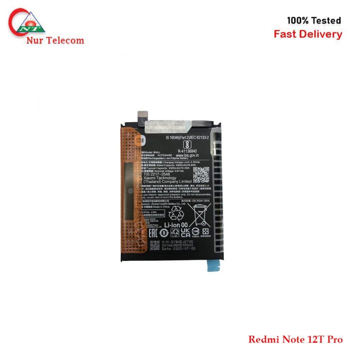 Xiaomi Redmi Note 12T Pro Battery Price In bd - Image 1